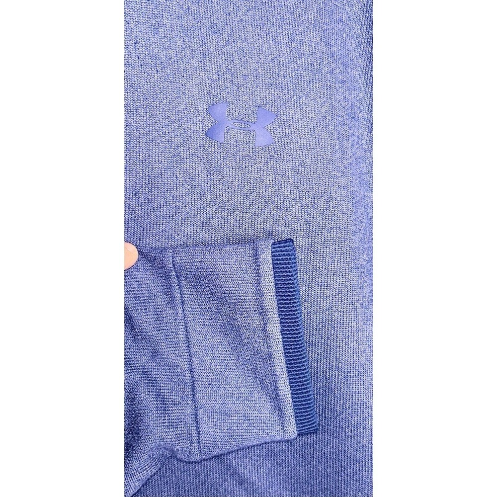 UNDER ARMOUR GOLF Blue Storm Sweater Fleece 1/4 Snap Mock Neck Top Sz XXL - Picture 6 of 10